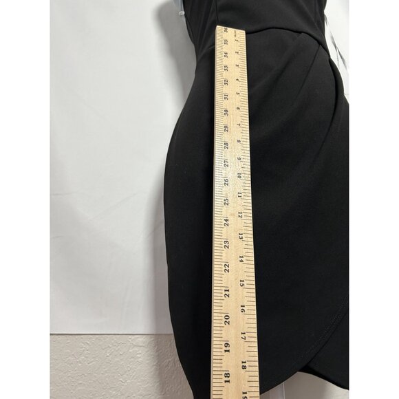 NWT Lulus Black Sleeveless Wrap Dress Black Medium Womens Elegant Evening Dress - Picture 9 of 13